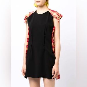Phoebe Philo for Celine Black Tartan/Plaid Mini Dress FR 34/US 0